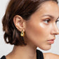 Stainless Steel Gold Plated Water Drop Earring