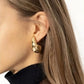 Stainless Steel Gold Plated Water Drop Earring