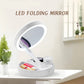 Double Sided Foldable Led Magnifying Mirror