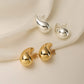 Stainless Steel Gold Plated Water Drop Earring