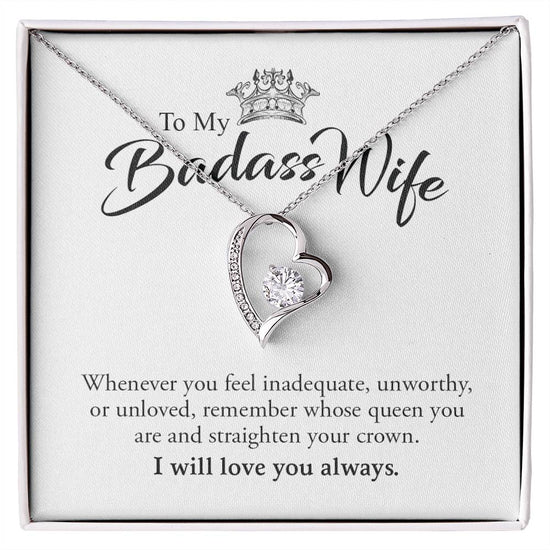 To My Badass Wife | I Will Always Love You - Forever Love Necklace